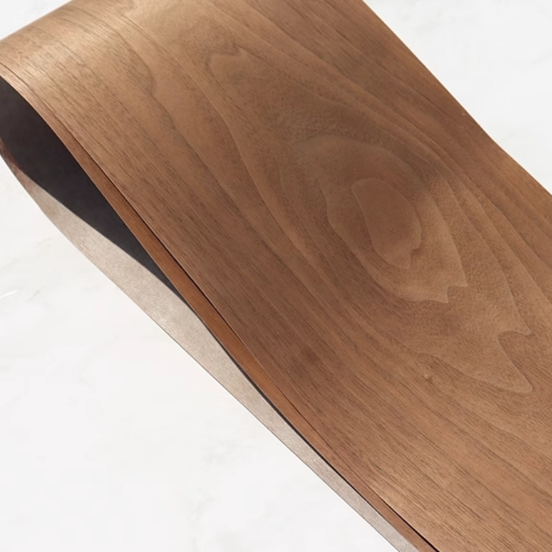 Veneer kenari hitam alami buatan tangan speaker veneer L: lapisan kayu padat