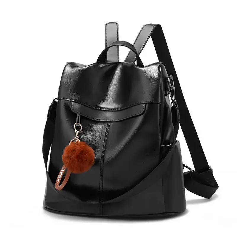 Bag Oxford Version Backpack Ladies Female New Anti-theft Men's 2023 New School Soft Leather Large Korean Texture Capacity Mommy