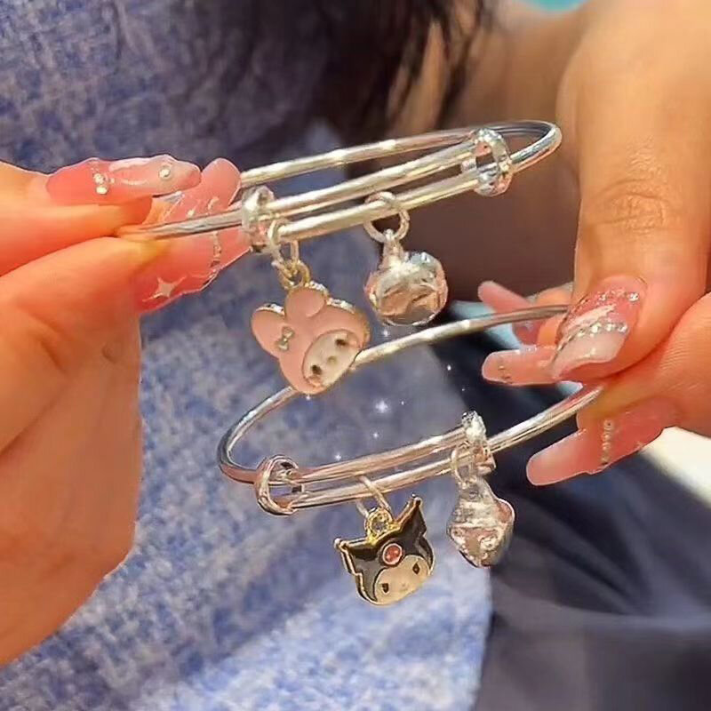 Sanrio Armband Vrouw Cartoon Kaneel Hond Kuromi Krimpbare Maat Armband Paar Beste Vriend Vakantie Cadeau Armband
