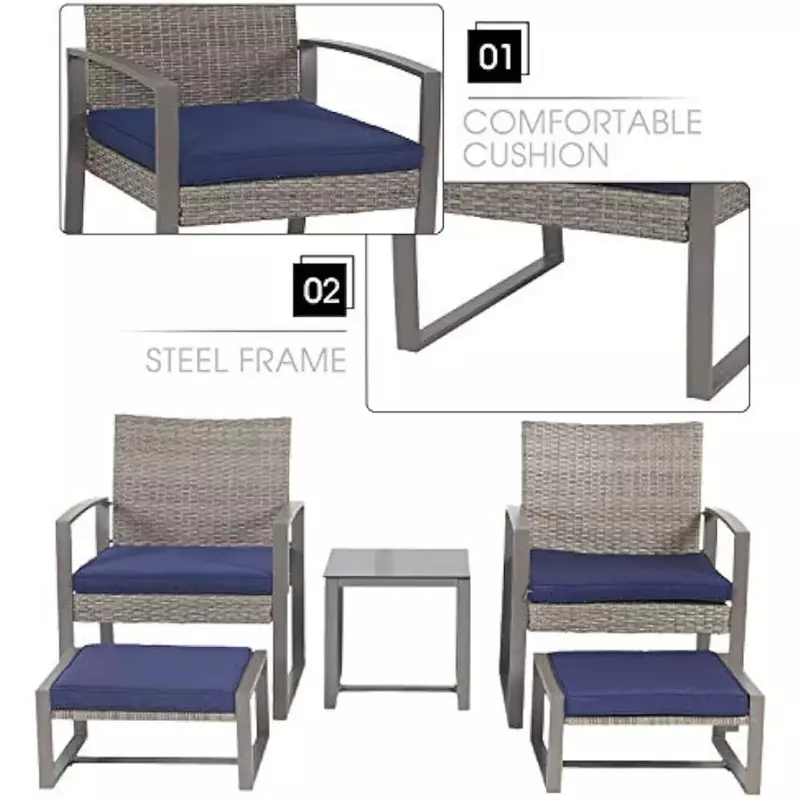 Pe籐製の庭の椅子,屋外の椅子,テラス,テーブル,セッション,バルコニーのためのバルコニーのセット