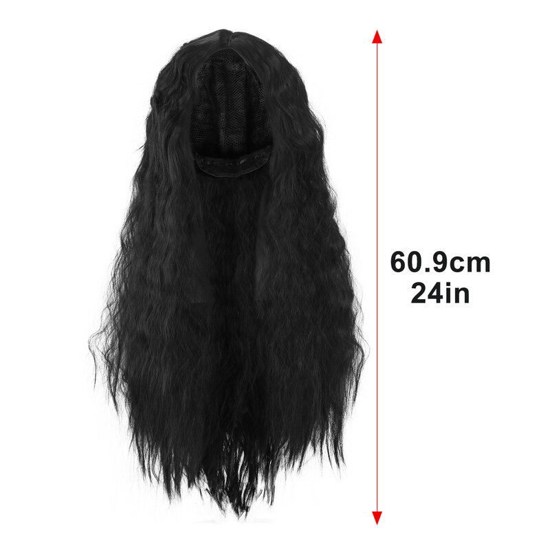 Synthetic Lace Front Wigs Long Curly Wig 24'' Long Wavy Synthetic Wigs For Black Women For Role Play Party Daily