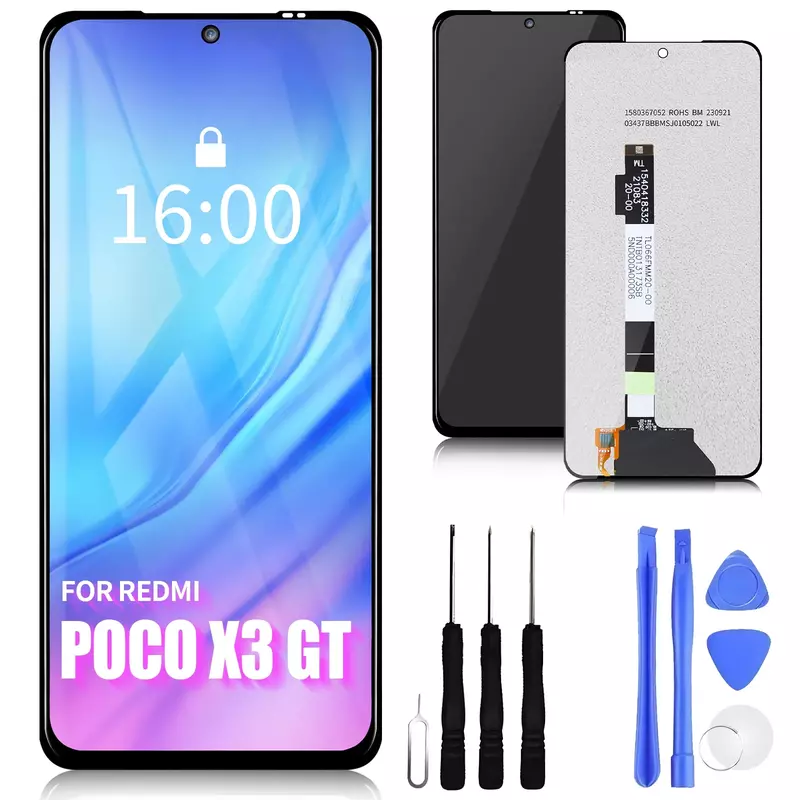 6.6" For Xiaomi POCO X3 GT Display LCD Touch Screen Digitizer For POCO X3 GT 21061110AG LCD Replacement Parts