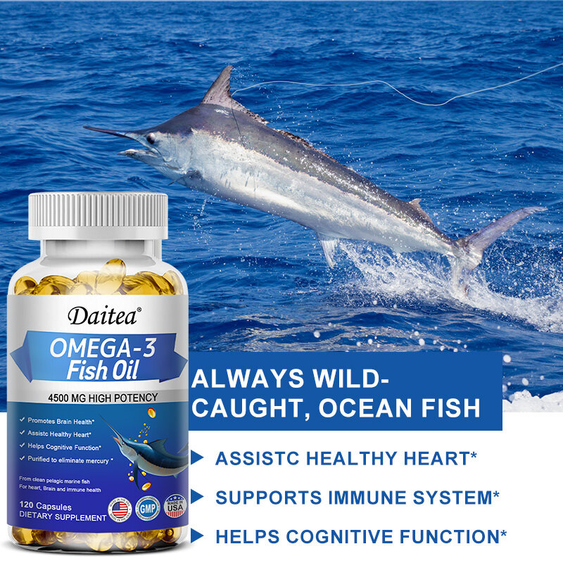 Aceite de pescado Omega-3, mejora el sistema cardiovascular, protege la fatiga ocular, función cognitiva y capacidad de aprendizaje