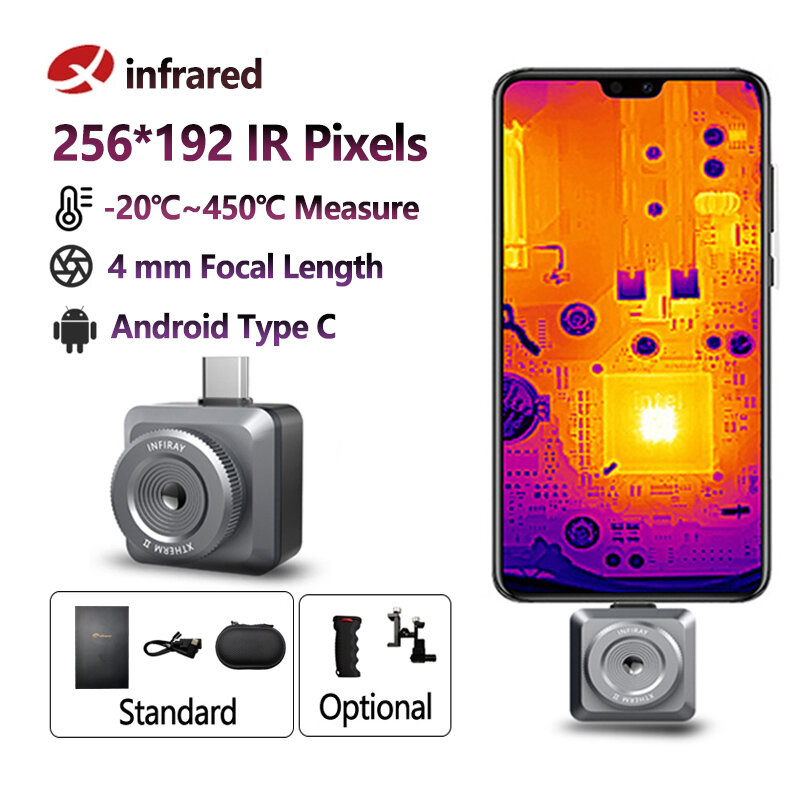 Инфракрасная тепловизионная камера InfiRay T2L T2SPLUS, промышленная печатная плата, обнаружение пола, тепловизор для телефона