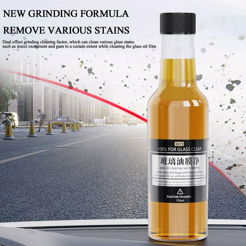 Car Glass Oil Film Stain Removal Cleaner Deep Cleaning Polishing Glass Oil Film Removing Windshield Rearview Mirror Dust Cleaner