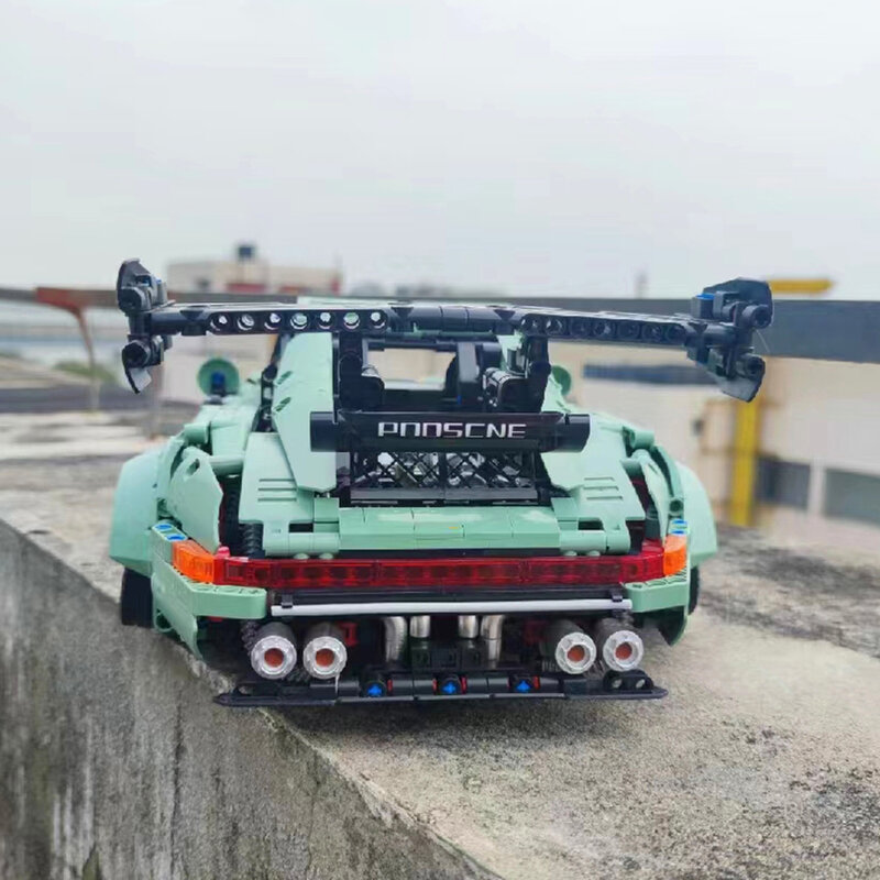 W magazynie 964 samochód sportowy Turbo pilot aplikacji sterowanie zaawansowaną technologią 1:10 MOC klocki klocki akcesoria zabawki Porscheer