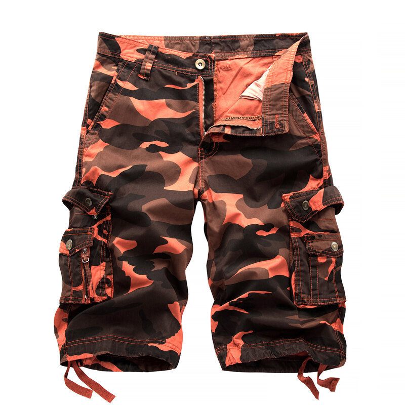 New Men's Cargo Shorts Camouflage Male Military Style Summer Hip Hop Casual Short Pants