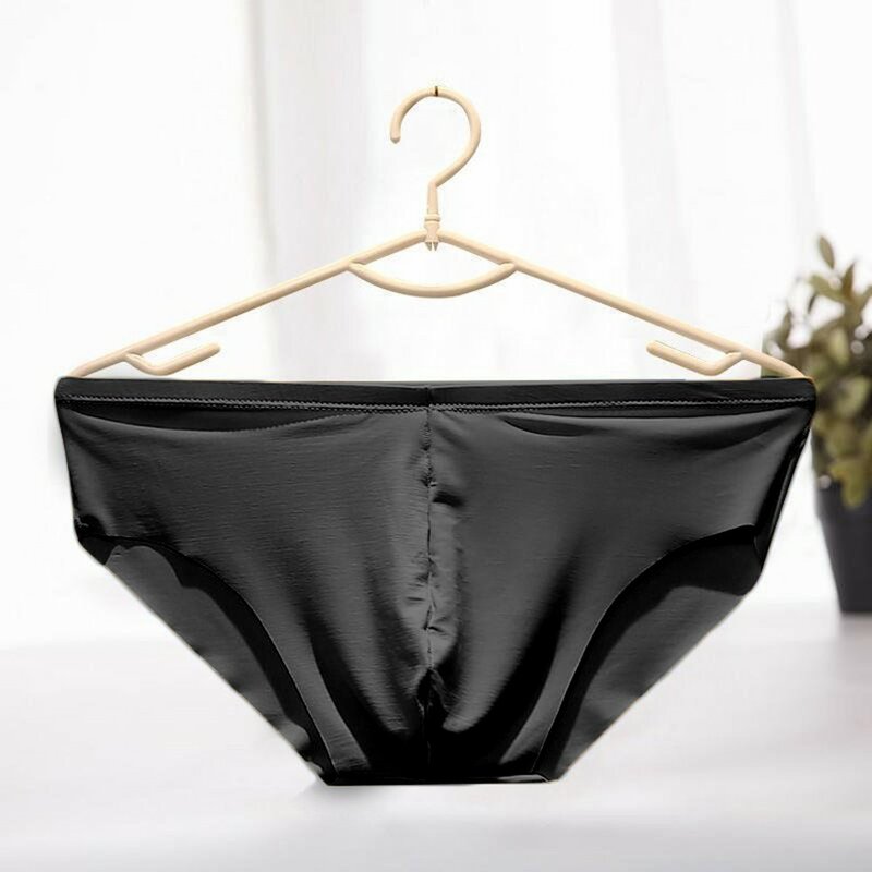 Men Seamless Underwear Soft Penis Pouch Briefs Semi-Transparent Breathable Transparent Skinny String Homme High Quality