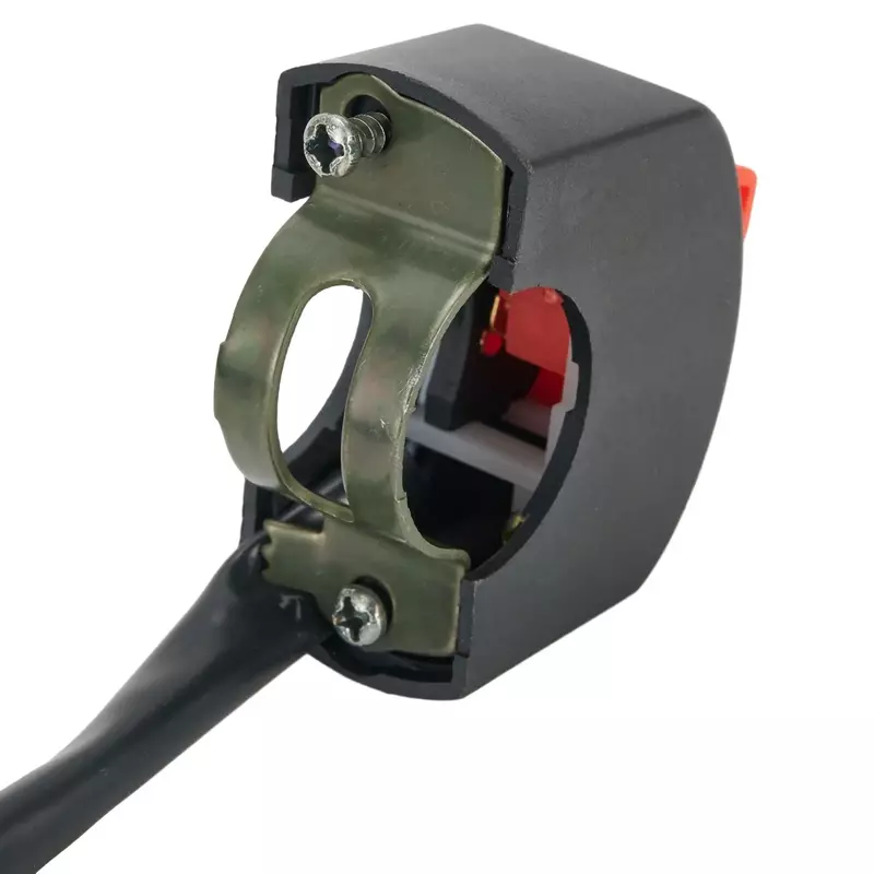 Interruptor de encendido y apagado del manillar, 2-25cm/ 7/8 ", 22mm, alrededor de 52cm/20,5", 12V CC/10A, plástico en el manillar, nuevo