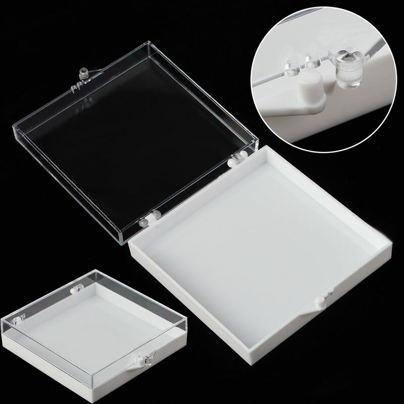 Clamshell Transparent Jewelry Case Multi-function Jewelry Storage Box Wear Nail Box Clips Container Desktop Organizer