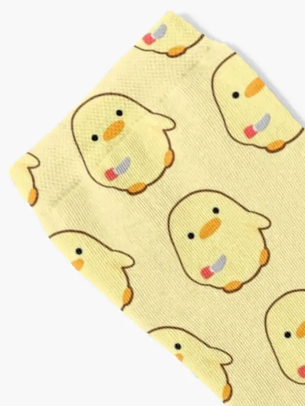 Duck with Knife Socks crazy Stockings heated Male Socks Women's