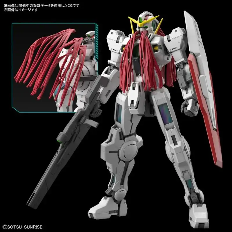 Bandai Original Anime Figura Modelo de Brinquedo para Meninos, Mobile Suit Gundam, Coleção de Ação Gundam Virtude, MG 1: 100 em Stock