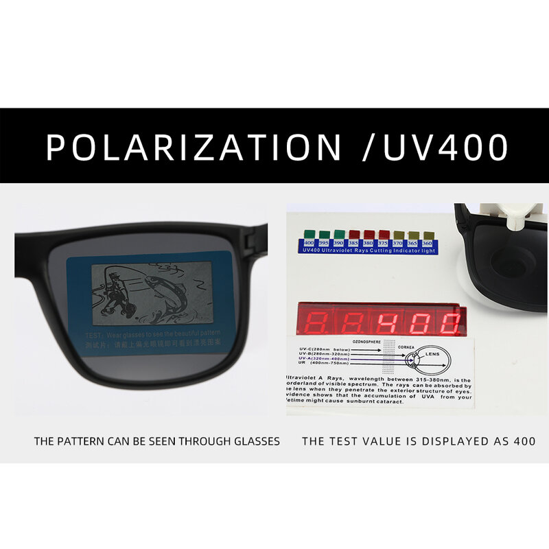 Kacamata Hitam Terpolarisasi Pria Mewah untuk Pria Wanita Kacamata Surya Desainer Merek Antik Fashion Persegi Perjalanan Berkendara UV400