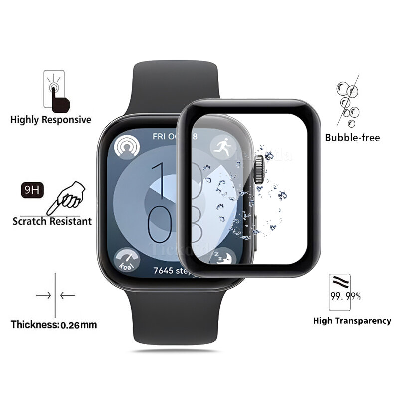 Vidrio Templado suave para Huawei Watch Fit 3, película protectora para Huawei Fit 3, accesorios protectores de pantalla