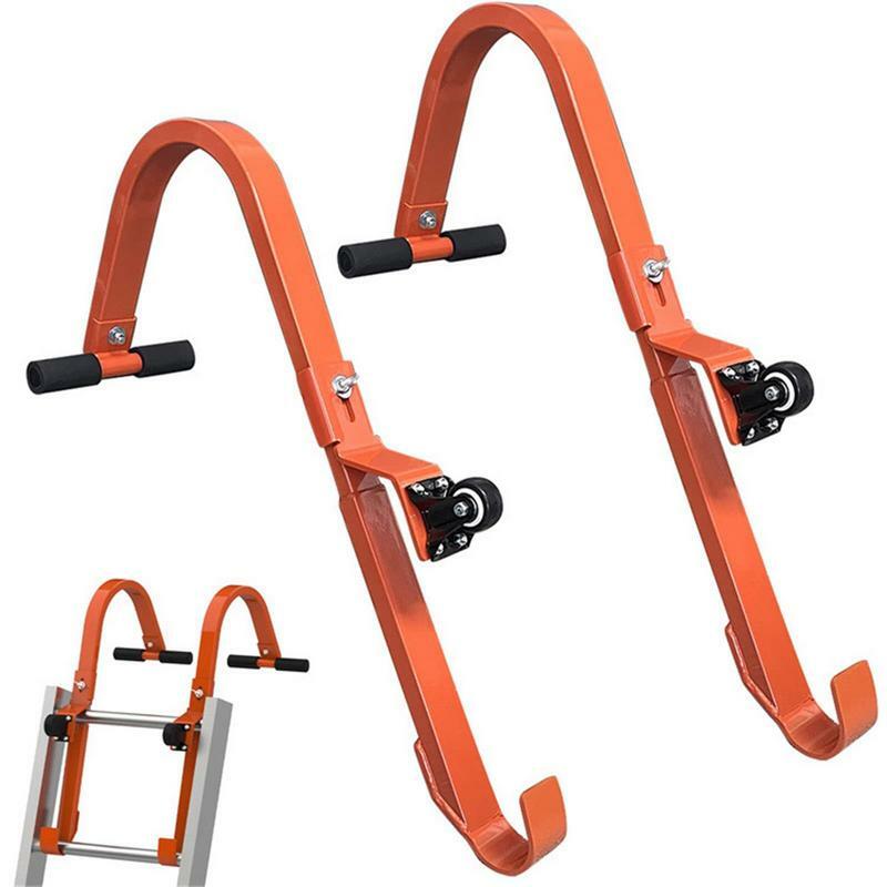 Ladder Haken Voor Dak Stalen Dak Haak Met Wiel Rubber Grip T-Bar 2 Stuks Ladder Bevestiging Voor Dakgoten Sterke & Stabiele 500