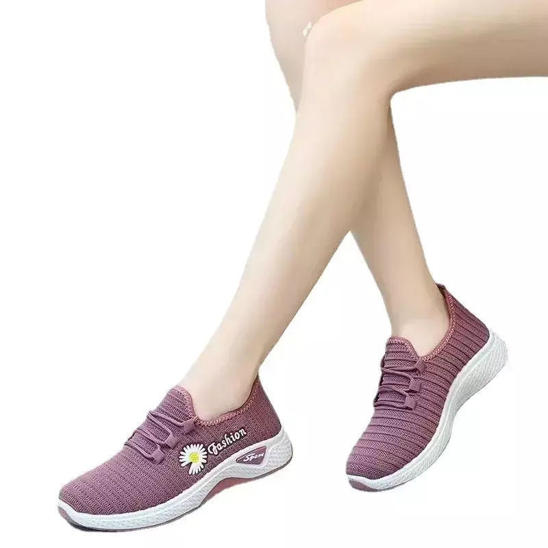 Zapatillas de correr ligeras para mujer, zapatos de red para adultos, zapatillas cómodas de suela suave, zapatos individuales informales transpirables
