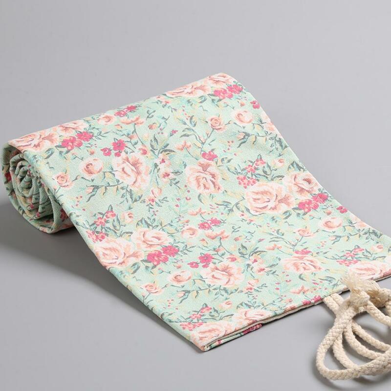 Stationery Pouch Floral Pattern 5 Sizes Pen Curtain 12/24/36/48/72 Slots Stationery Pen Storage Pouch