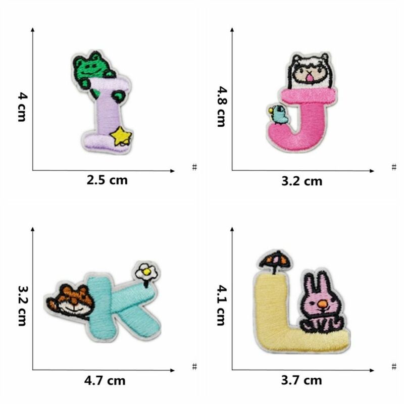 Embroiled Letter Letters Patches Self Adhesive Adhesive Backing Embroidered Fabric Patch Chenille Cartoon