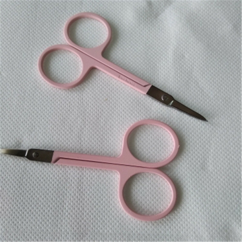 Venda quente profissional scissor manicure para unhas sobrancelha nariz cílios cutícula tesoura curvada pedicure maquiagem ferramenta