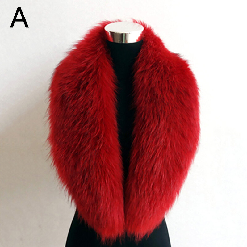 100cm Faux Fur Collar Wrap Neck Winter Warm Faux Fur Collar Women Accessories Scarves Fur Scarf Thicken Plush