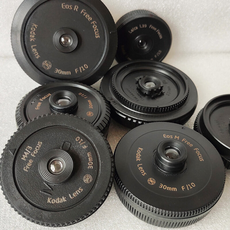 EF-M RF LM L39 M4/3 FX e-mount pan-focus lensa 30mm/f10 gratis lensa fokus jalan menyenangkan film lama point-and-shoot kamera mirrorless