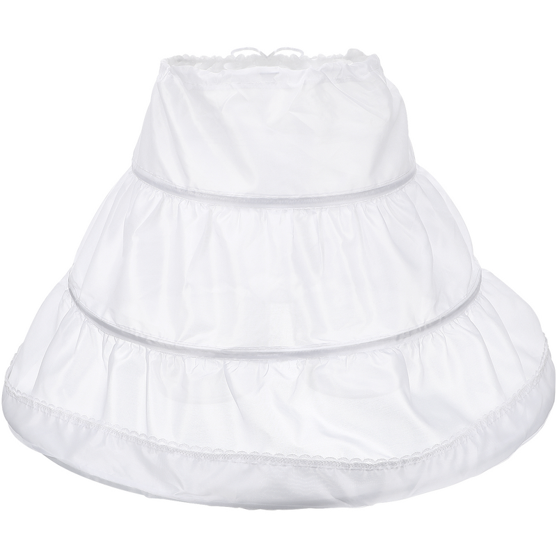 Enagua de crinolina para niña, falda interior, vestido de flores, medio Aro, enaguas blancas