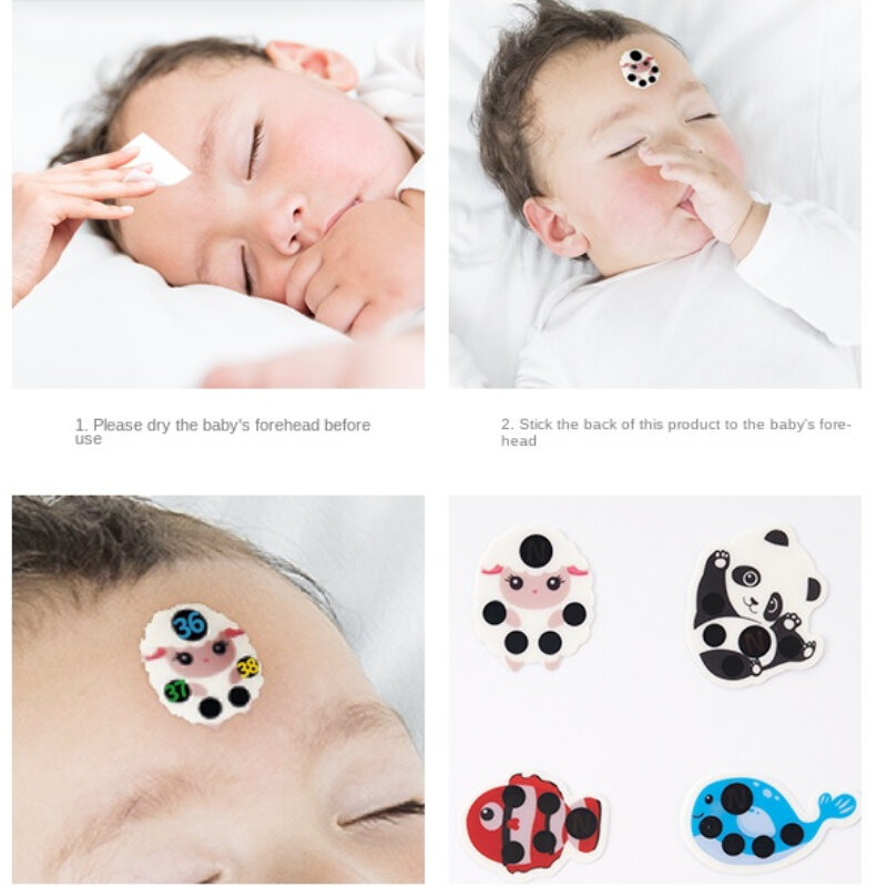 MOOZ accessori per la cura del bambino termometro digitale termometro per febbre adesivo frontale strumenti per la cura del bambino termometro per bambini