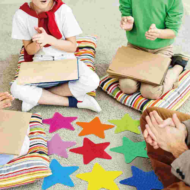 Rotuladores de alfombra para el suelo, para el aula marcadores de puntos, círculos coloridos, área redonda para sentarse, círculo colorido