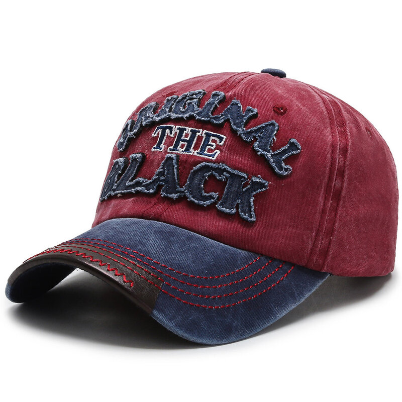 Nuovo berretto da Baseball lavato retrò berretto aderente cappello Snapback per uomo Bone Women Gorras Casual Casquette Letter Black Cap