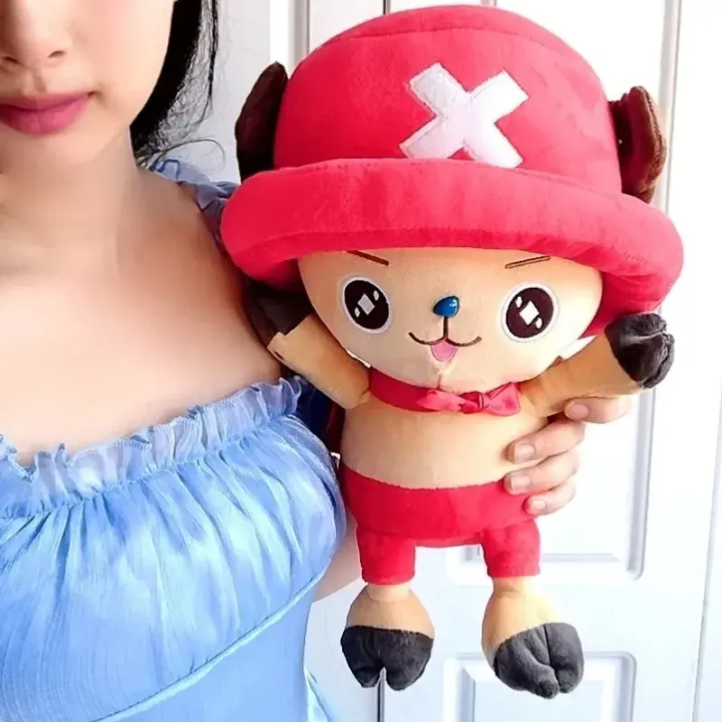 Jeden kawałek Anime figurka Tony Tony Chopper 35-70cm wypchane pluszowe lalka zabawka dekoracja sypialni poduszka do spania dla dziecka świąteczny prezent zabawka