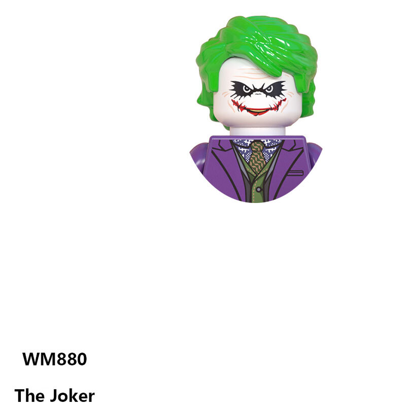 HEROCROSS WM6080 Joker Harley Quinn klocki bohaterów klocki lalki Mini figurki figurka montować bloki prezenty dla dzieci