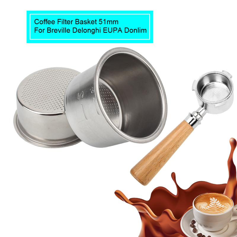 51/54/58mm Stainless Steel Coffee Filter, pressurized Porous Filter Basket 304 Stainless Steel Coffee Filter Basket Single Cup