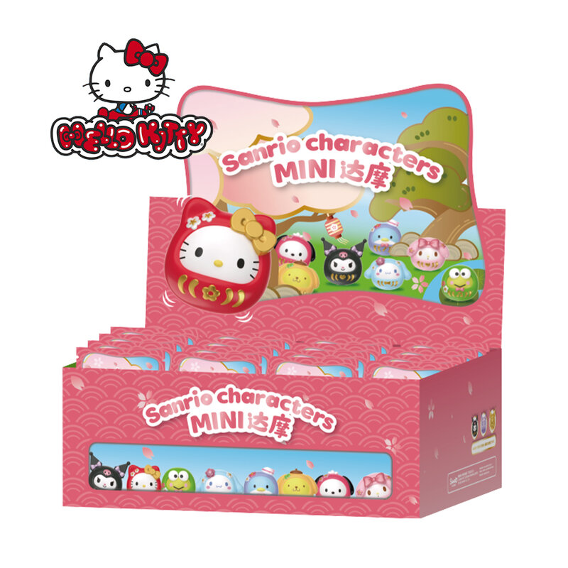 Hello Kitty Sanrio Mini Dharma Series Blind Box Bags Kawaii Kuromi Cinnamoroll Cartoon Cute Tumbler Doll Girl Toy Gifts Unpacked