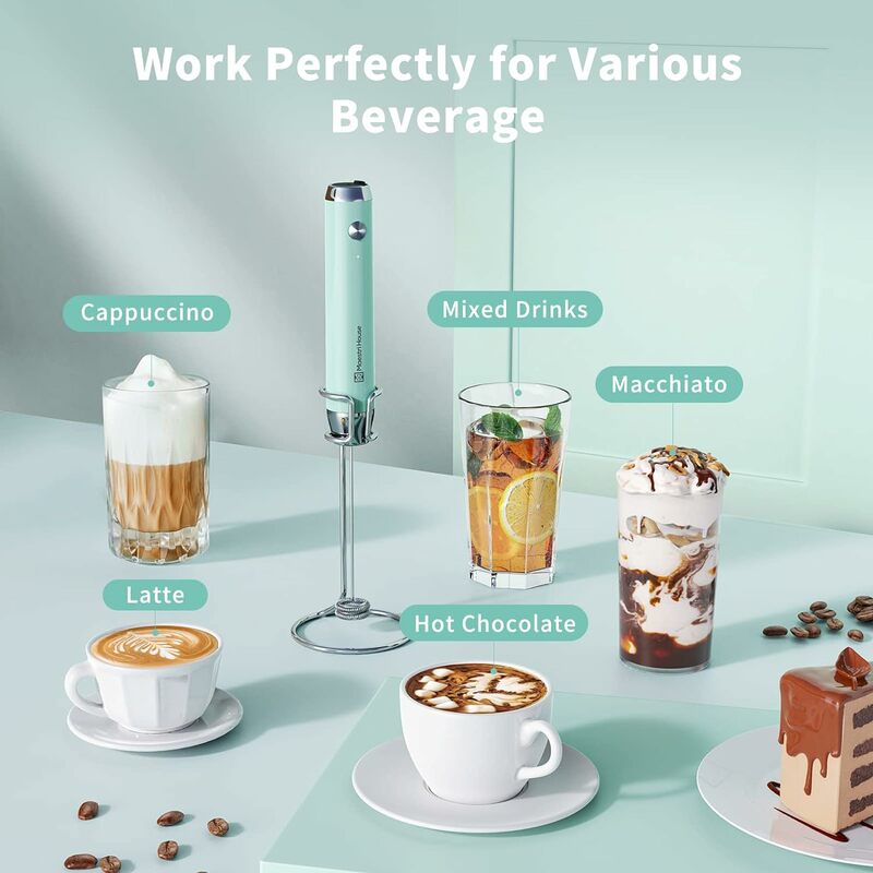 Maestri-Wireless Handheld Milk Frother, USB Recarregável, Liquidificador para Café Lattes, Cappuccino, Chocolate Quente, Máquina de Espuma