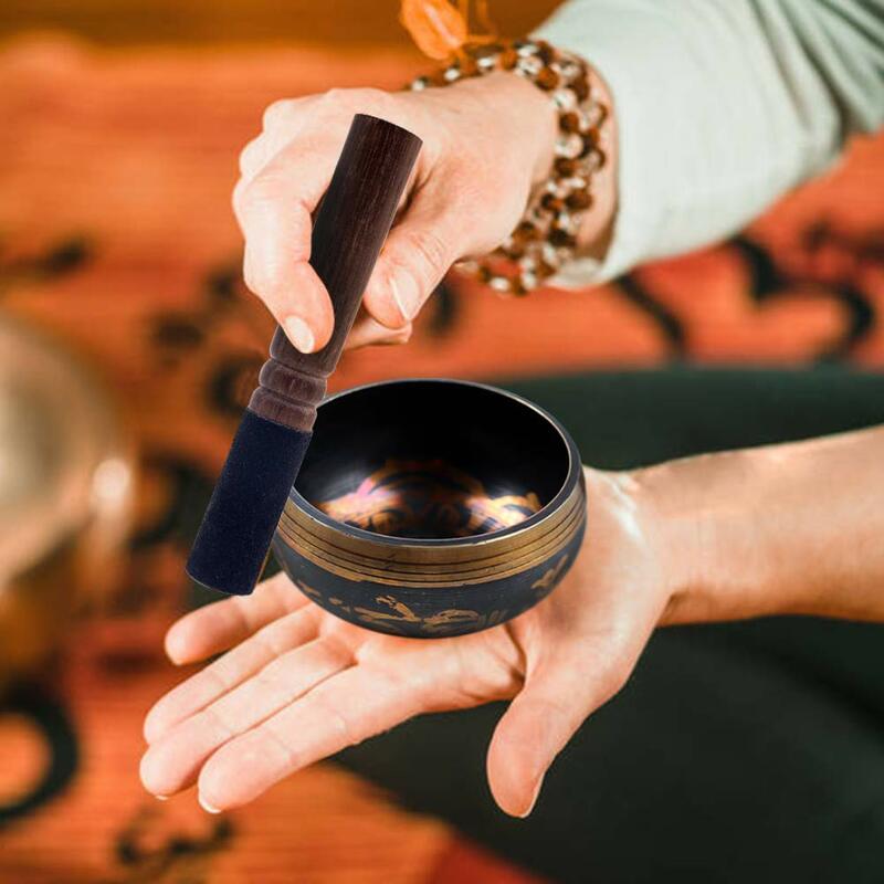 Tibetan Singing Bowl Set Lotus Unique Gift Helpful for Meditation Yoga Relaxation Chakra Healing Prayer and Mindfulness