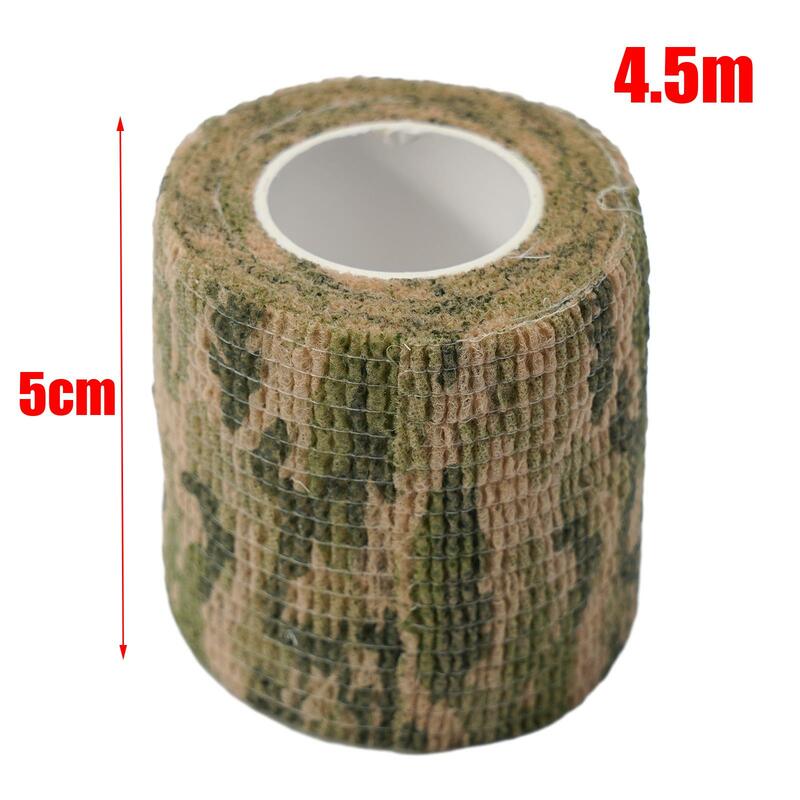 Auto-adesivo Camuflagem Elastic Wrap Tape, 4.5m, fita adesiva para caça, disfarce elastoplast, protetor esportivo, tornozelo, joelho, dedo, bandagem do braço