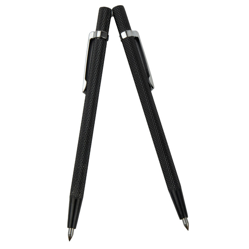 鉄板用鋼合金ペン、耐久性のあるツール、ワークショップ機器、タングステンカーバイドチップ、黒、2個