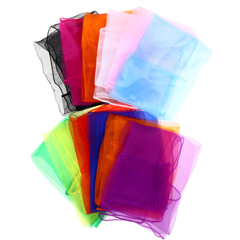 6pcs/pack Gymnastics Scarves Colored Sensory Scarves Rainbow Gauze Baby Juggling Dance Gymnastics Ballet Colored Gym Dance Gauze