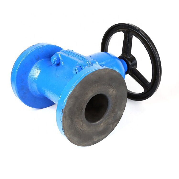 Manual Low Pressure Rubber Lined Industrial Flanged Diaphragm Valve