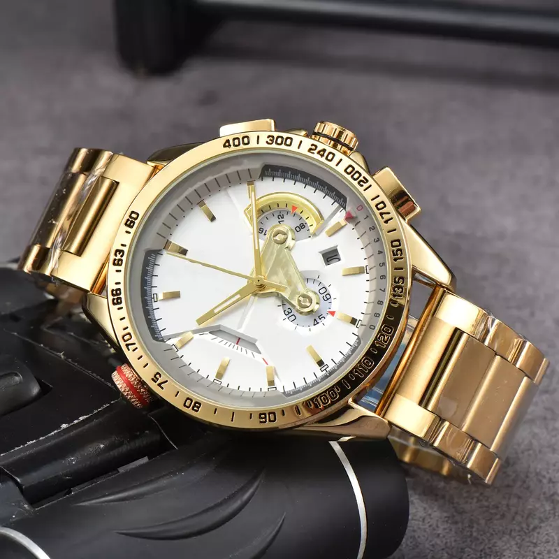Luksusowe oryginalne zegarki męskie klasyczna moda wielofunkcyjny zegarek kwarcowy randka Sport chronograf Top A zegary