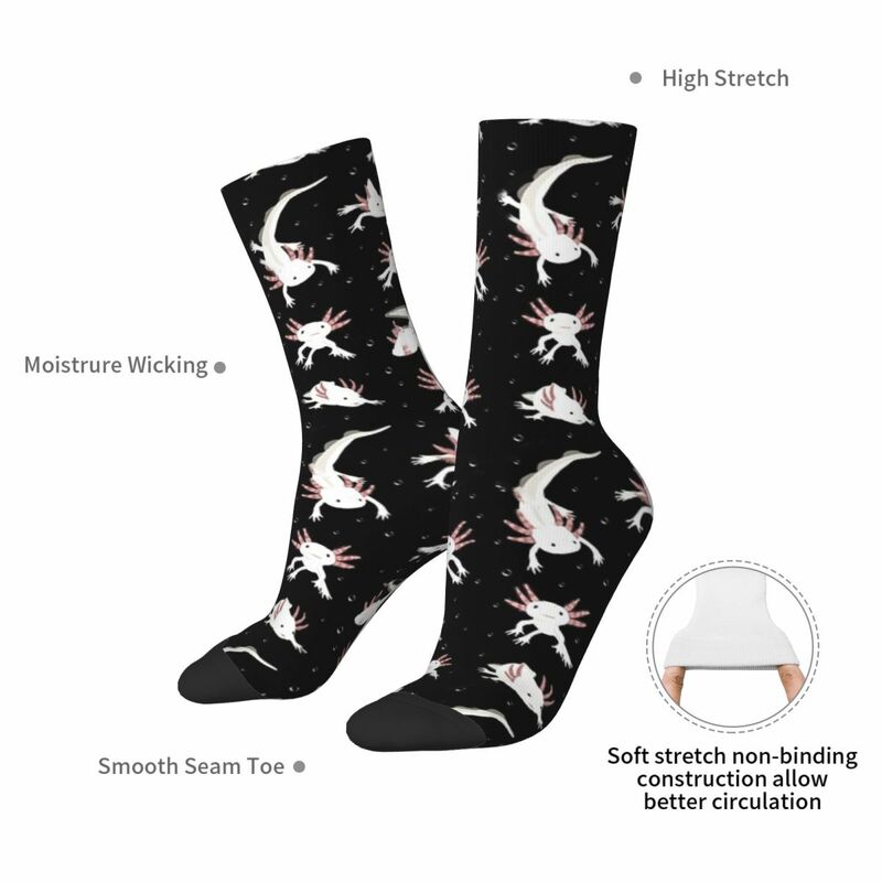 Axolotls Socks Harajuku Super Soft Stockings All Season Long Socks Accessories for Unisex Gifts