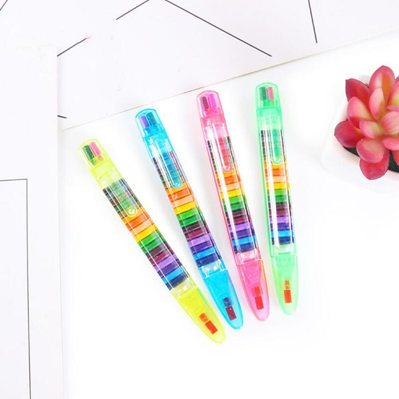 1pcs Creative Colorful Crayons 20 Colors Student Children's Educational Oil Pastel Graffiti Pen Drawing Toy Y5U9