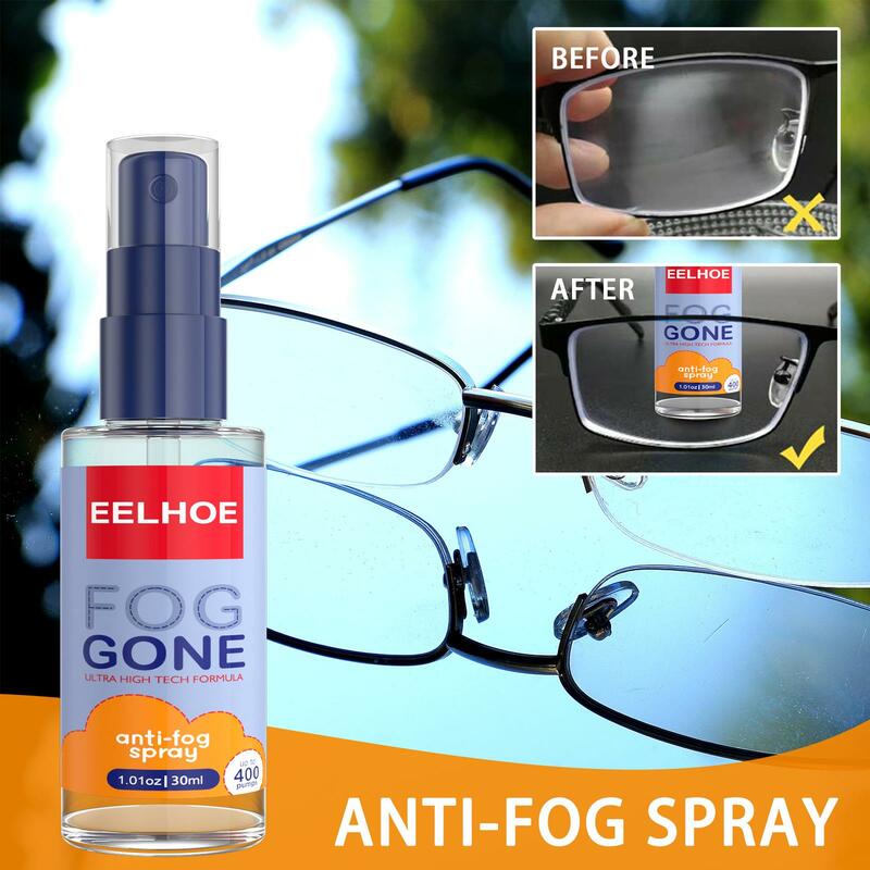 60ml Glasses Anti-fog Spray Swimming Glasses Glass Spray Household Fog Anti Merchandises Defogger Eyeglass Lens Safety R3V3