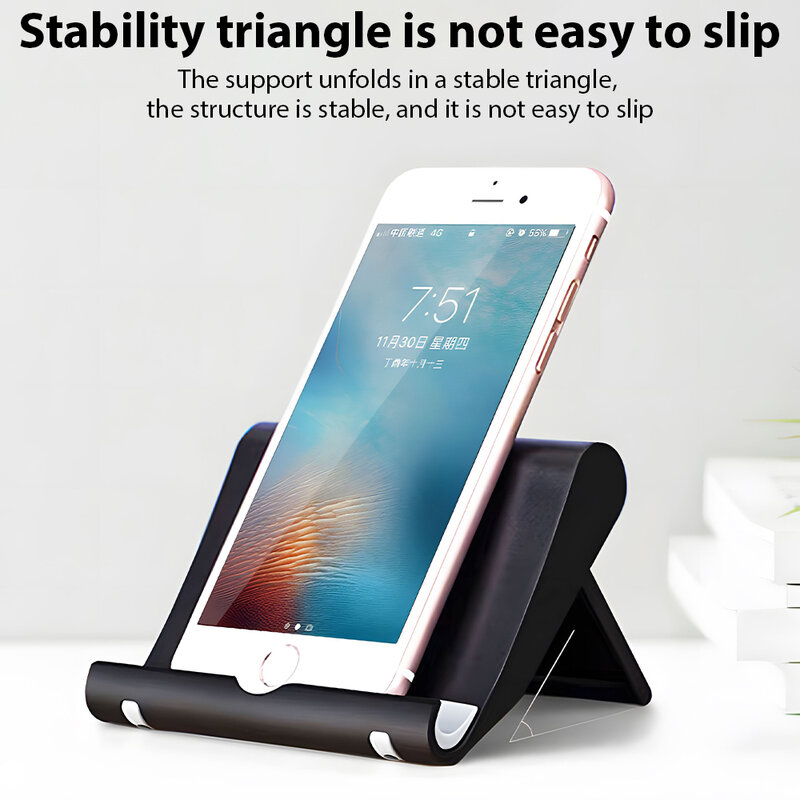 CASEPOKE Desktops Holder for Apple Samsung Xiaomi Lenovo Phone Adjustable Tablet Stand for iPad Accessories Folding Bracket