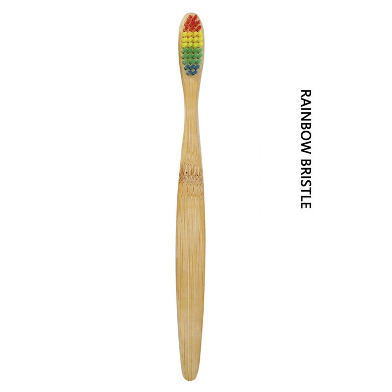 Cepillos de dientes de fibra de bambú 20 piezas, cepillos de dientes degradables ecológicos para viajes, uso al aire libre, extremo circular