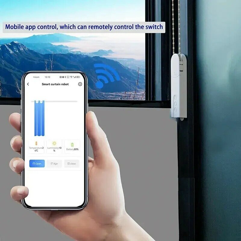 Tuya 스마트 블라인드 모터 와이파이 자동 전기 롤러 셔터 그림자 앱 제어 리프팅 커튼 오프닝 드라이버