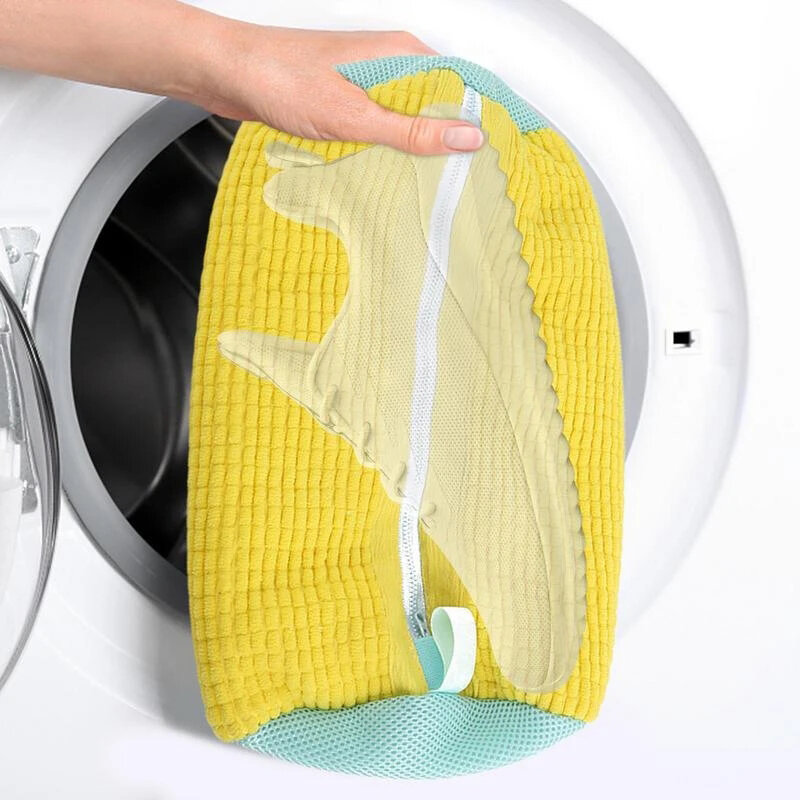 Wash Bag Padded Net Laundry Shoes Protector Fluffy fibers Polyester Washing Shoes Machine Friendly Laundry Bag Drying Bags