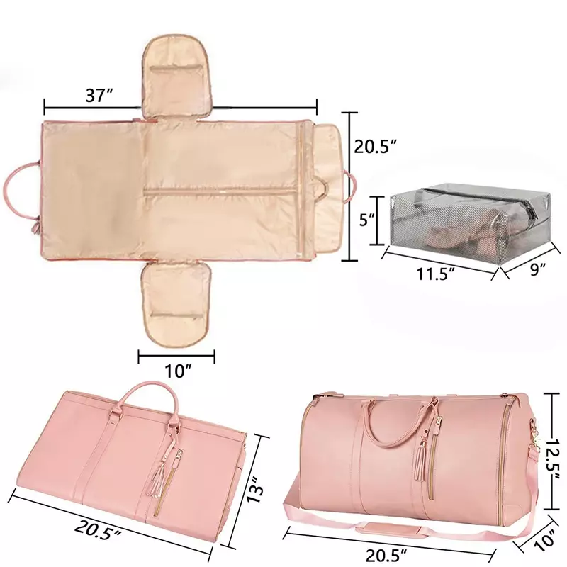 Розовая Женская сумка, Вместительная дорожная спортивная сумка, складной водонепроницаемый тоут для одежды, спортивная сумка, уличные сумки для фитнеса