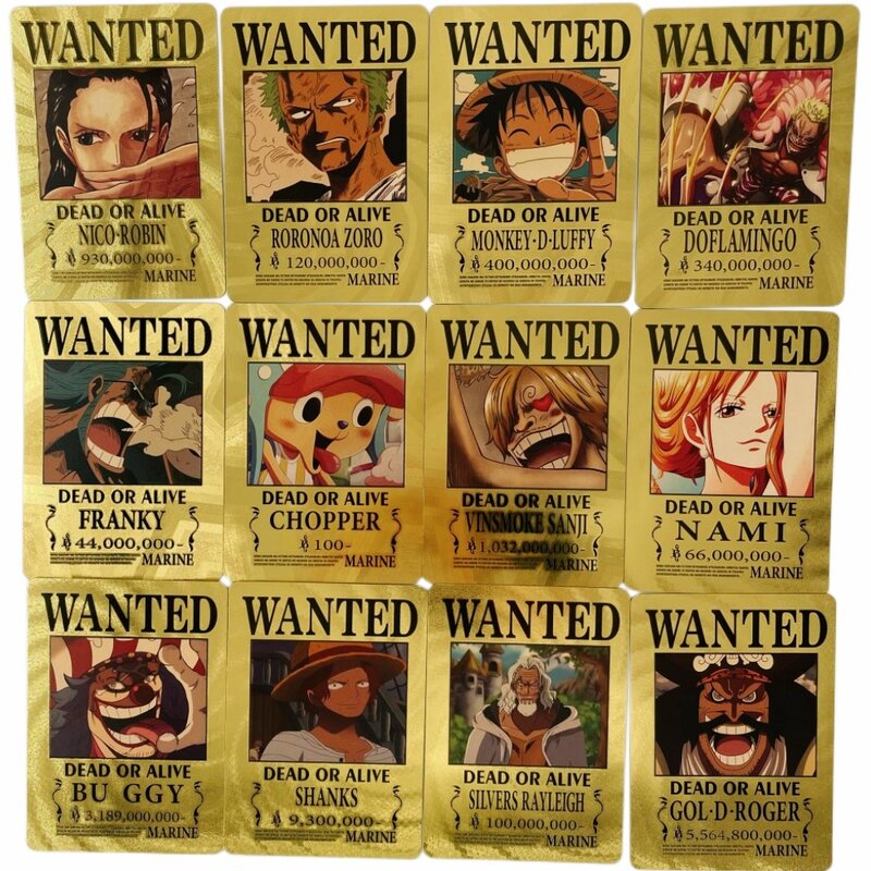 55pcs/1box One Piece Cards Golden Metal Card Cosplay Luffy Kawaii Game Collection Cards Gift Kid Toys