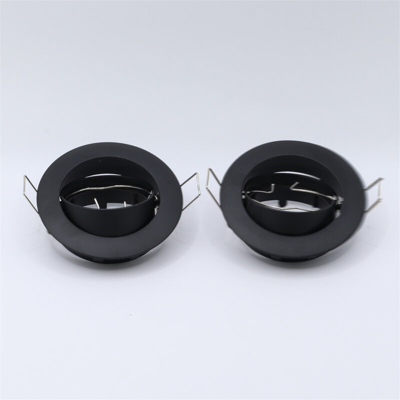 Focos redondos ajustables de aleación de Zinc, soportes de fijación de marco de lámpara recortados de 70mm